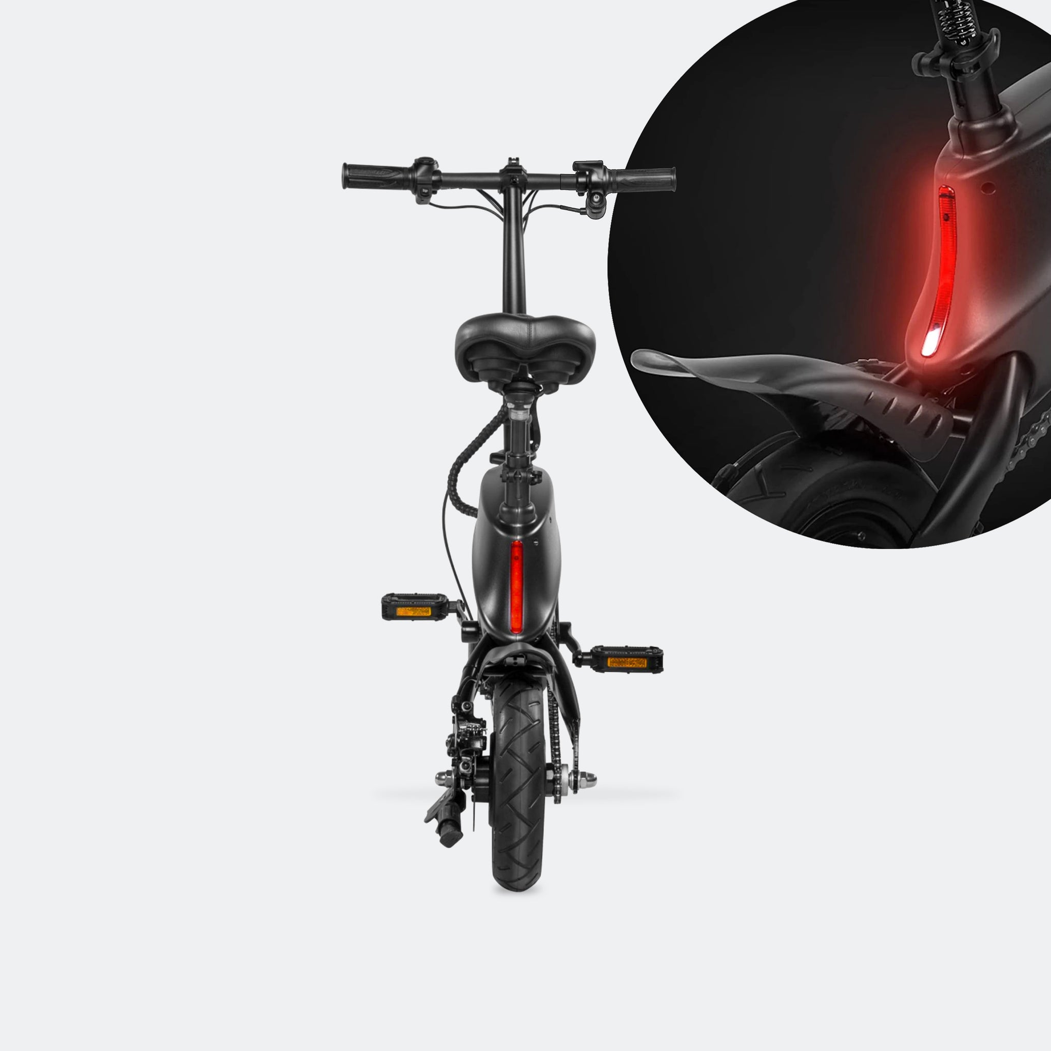 Ultra Bright Tail Light On The DYU S2 Mini Ebike